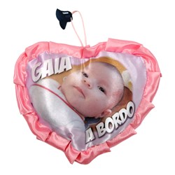 Mini cuscino cuore raso 20x18